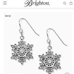 NWT Brighton Glint Snowflake French Wire Earrings